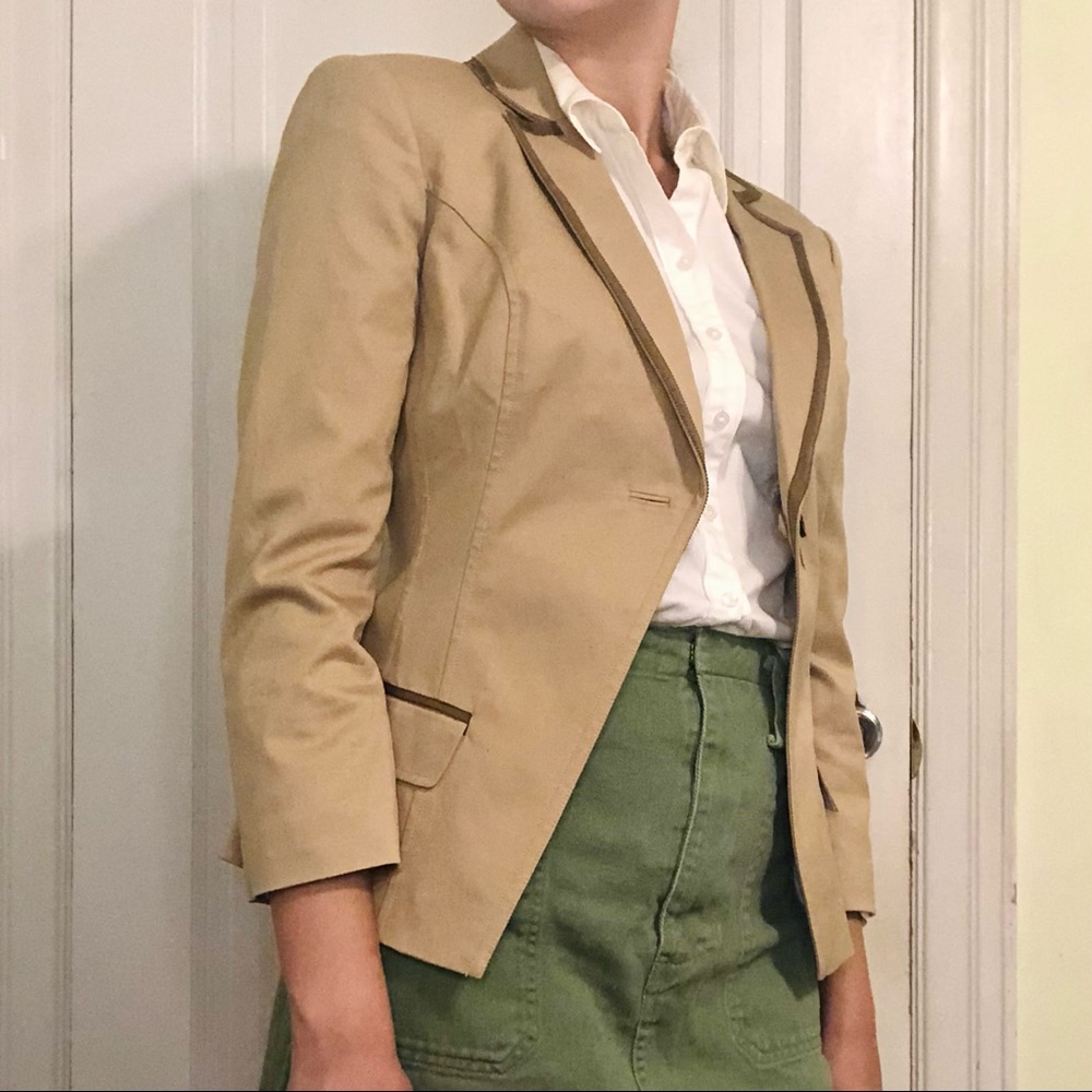 Rock & Republic Tailor Made Blazer Suit Jacket Light Brown Tan